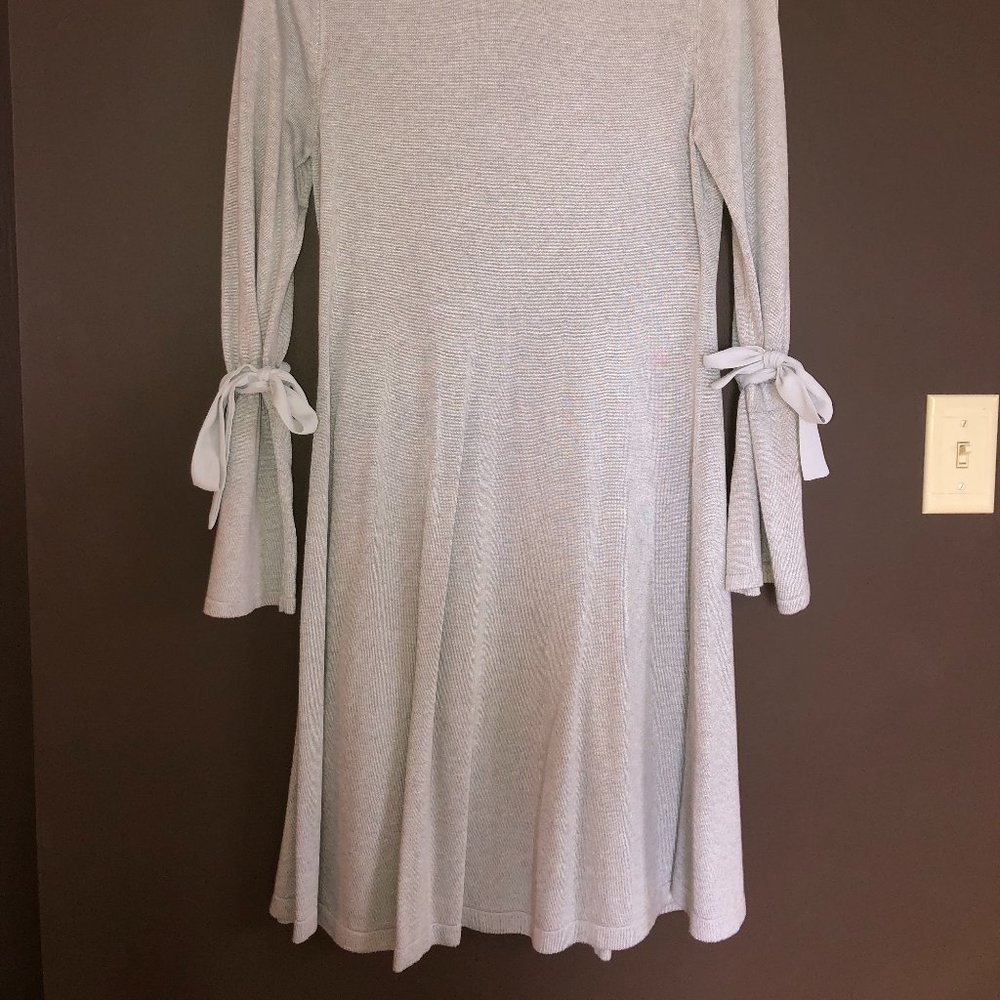 Tie Bell Sleeve Stretch Knit Dress - Picture 3 of 3